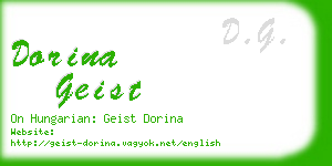 dorina geist business card